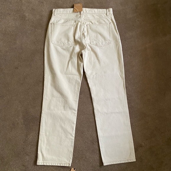 Reformation Cynthia High Rise Straight Jeans-Bone - Picture 4 of 6